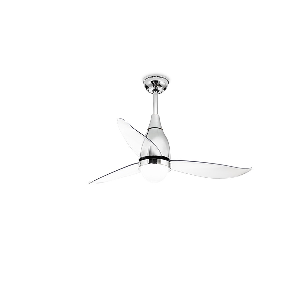 Ceiling fan led Open 18W in polished chrome finish 7168 CL CT motor DC