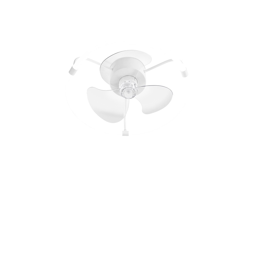 30 watt led fan in white painted metal with AC motor. Elegant and modern. Perenz 7176 B CT.