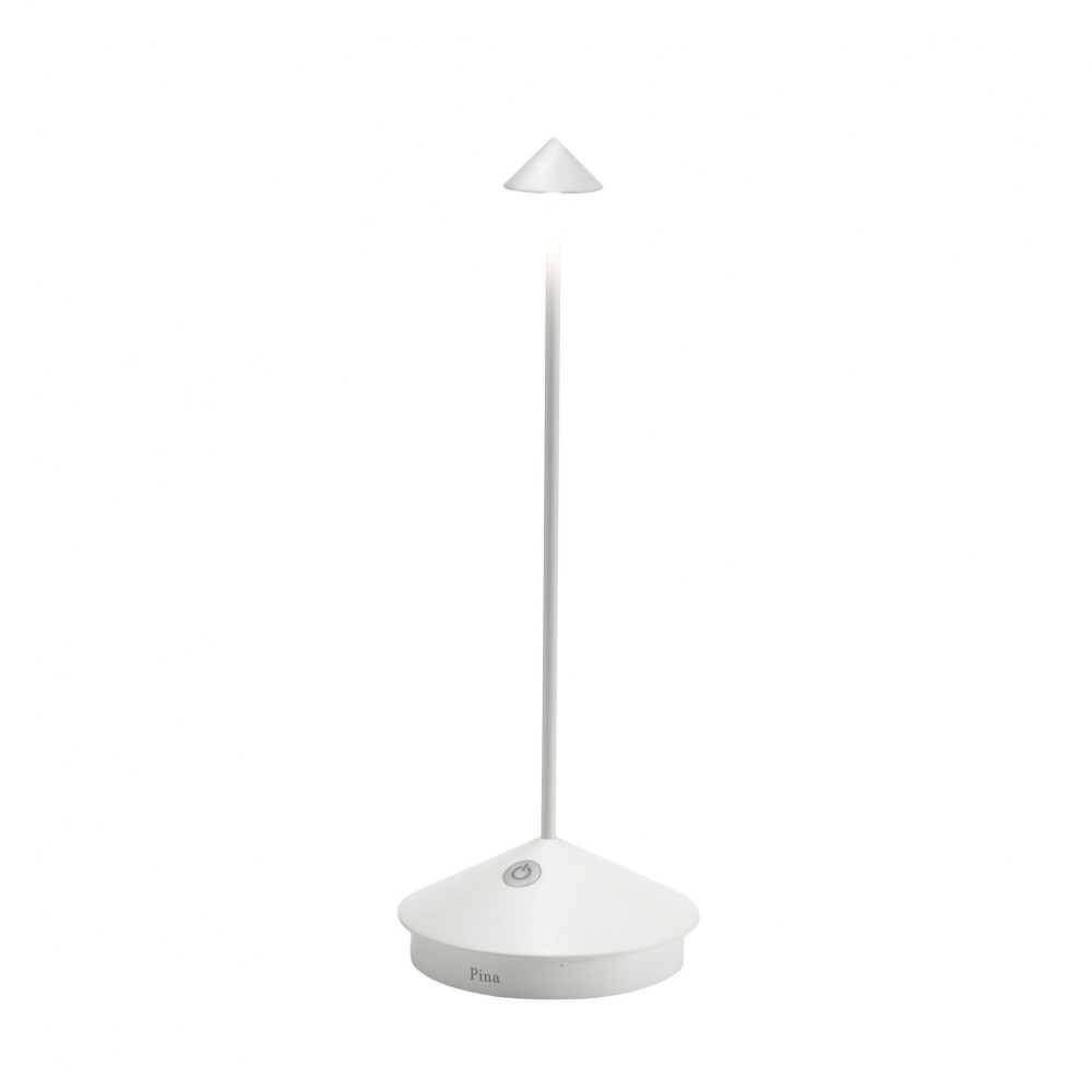 Pina Pro White Rechargeable and Dimmable Led Table Lamp
