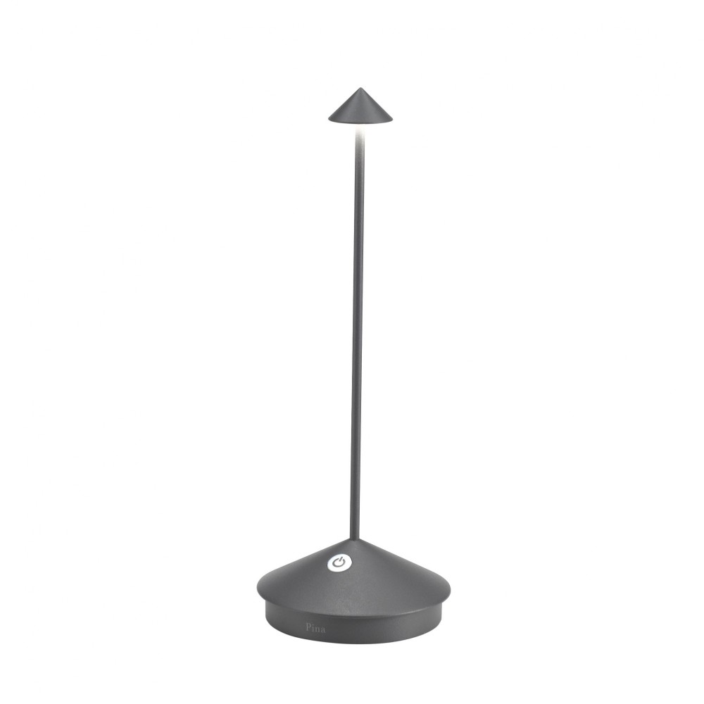 Pina Pro Dark Grey Rechargeable and Dimmable Led Table Lamp