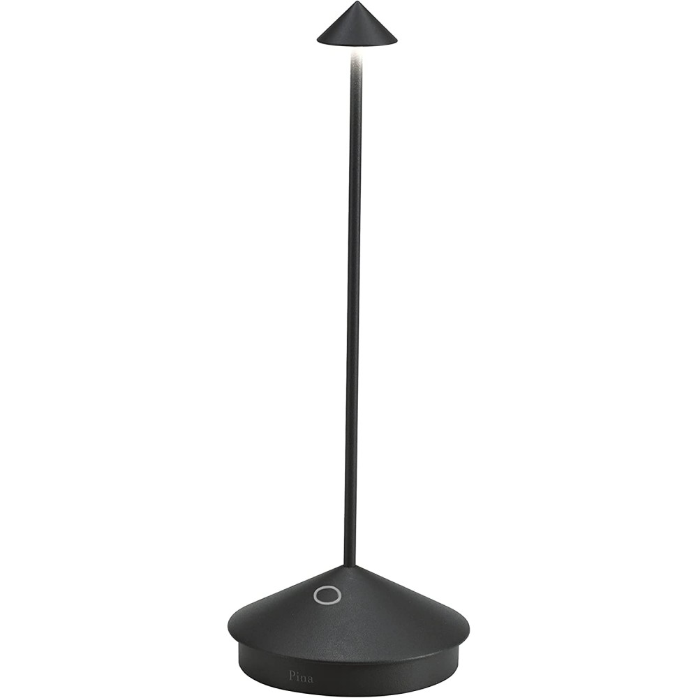 Pina Pro Matt Black Rechargeable and Dimmable Led Table Lamp