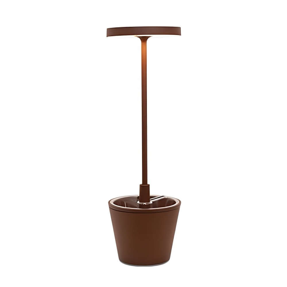 Poldina Reverso Corten rechargeable and dimmable LED table lamp