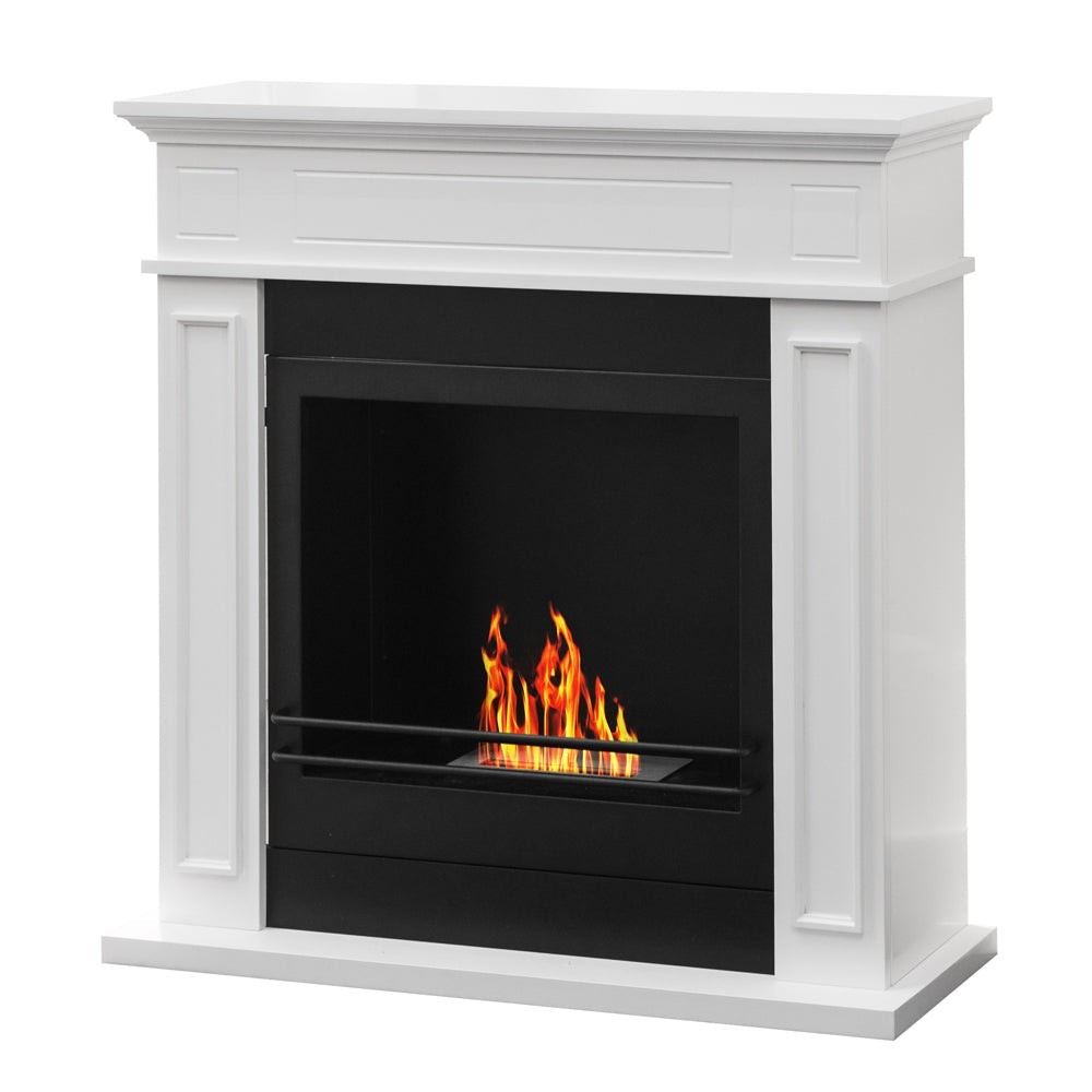 Floor bioethanol fireplace JEFFERSON White L 89,5 x H90,5 x P28