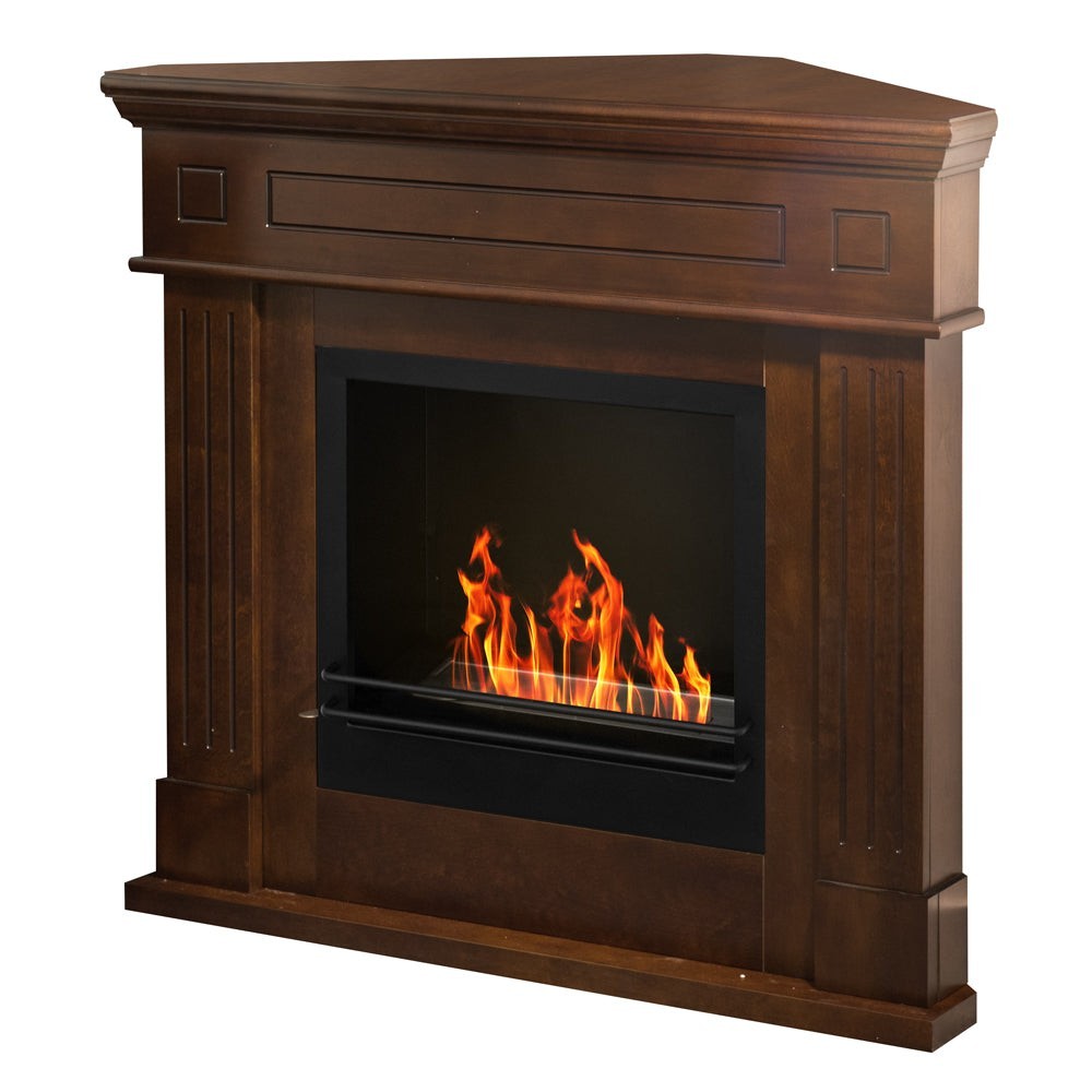 Corner bioethanol fireplace FORD Brown L110 x D63 x H102