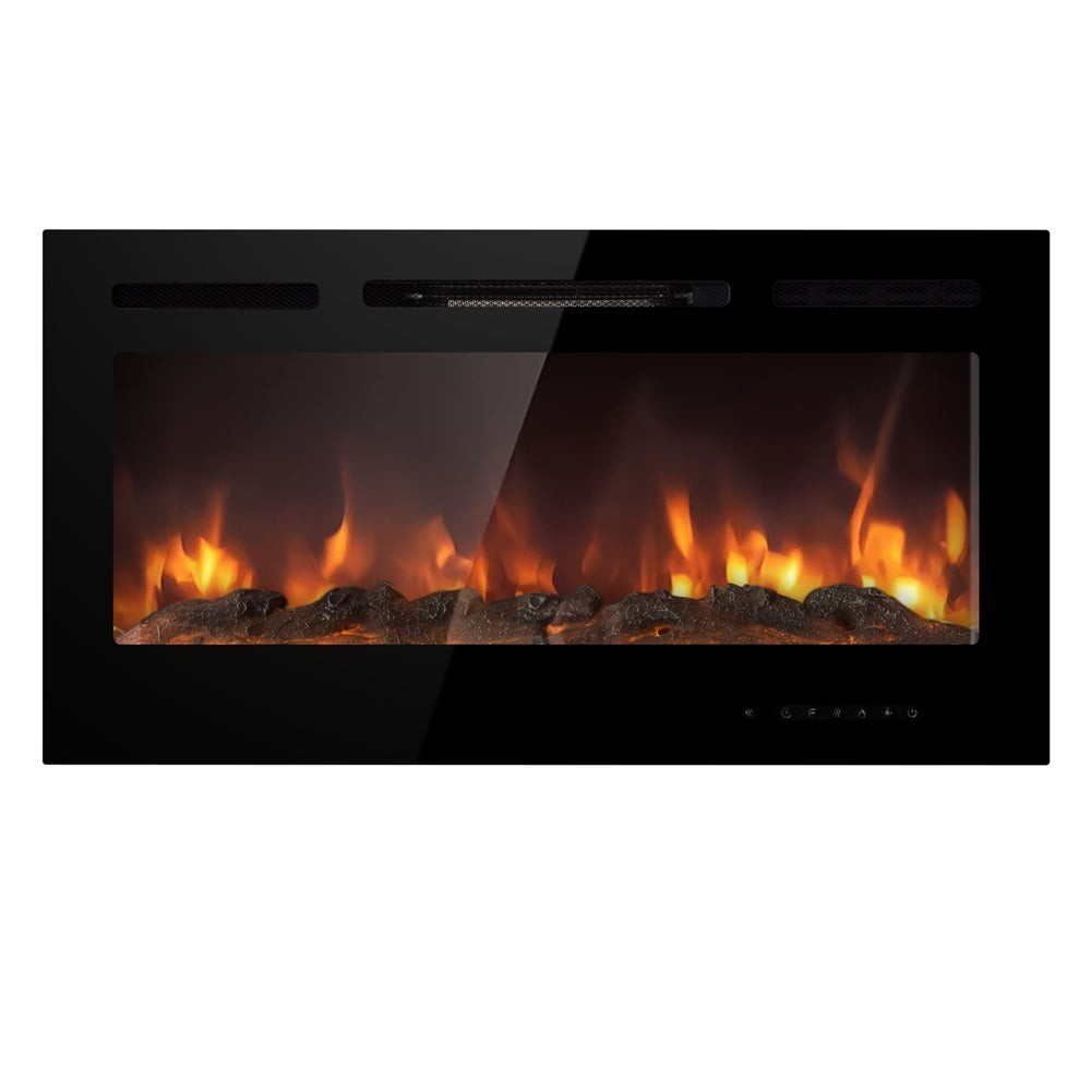 CHICAGO wall-mounted electric fireplace W101,6 x D14 x H54,6