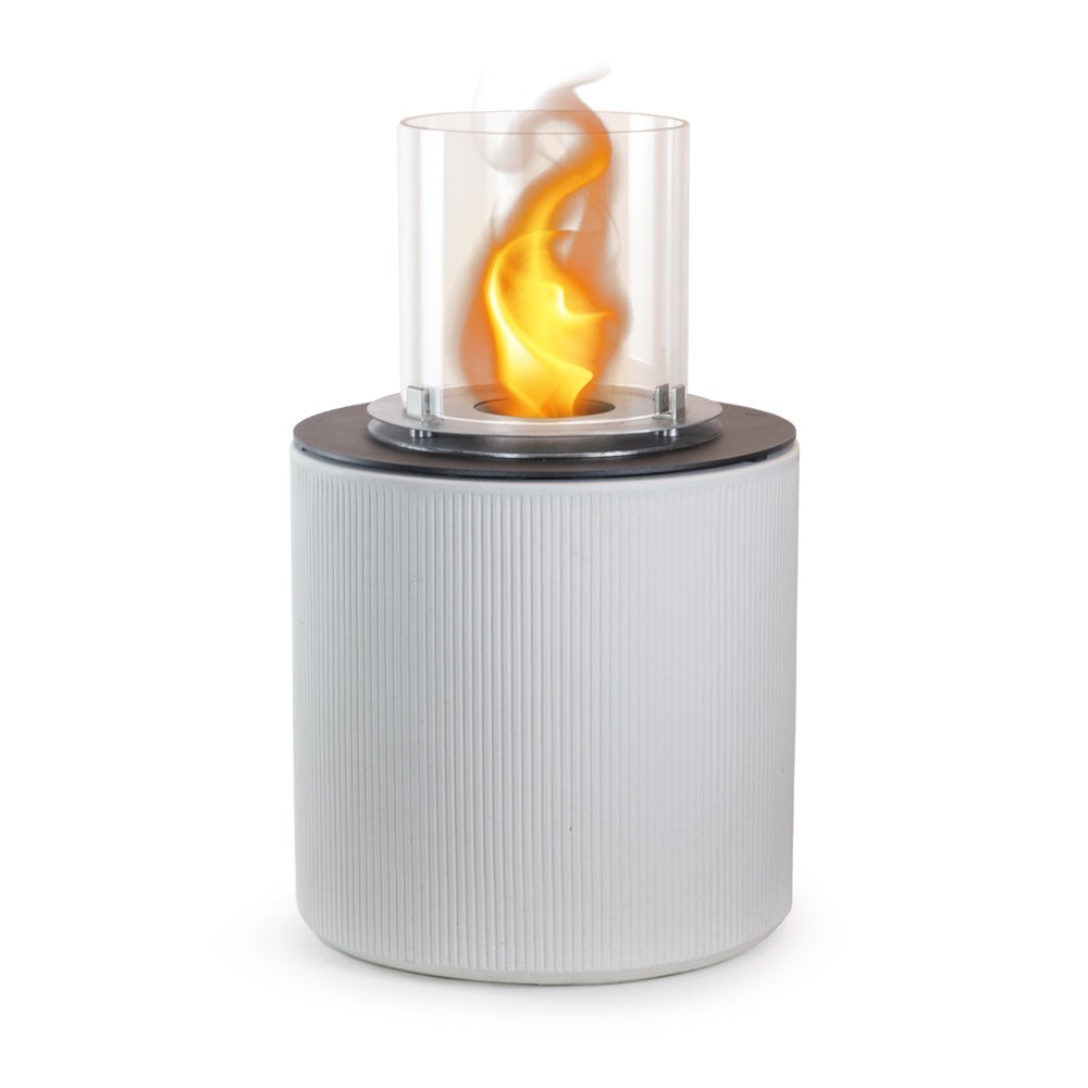 Bioethanol fireplace garden brazier for indoor outdoor use MODIGLIANI White Pearl d.36 x h56