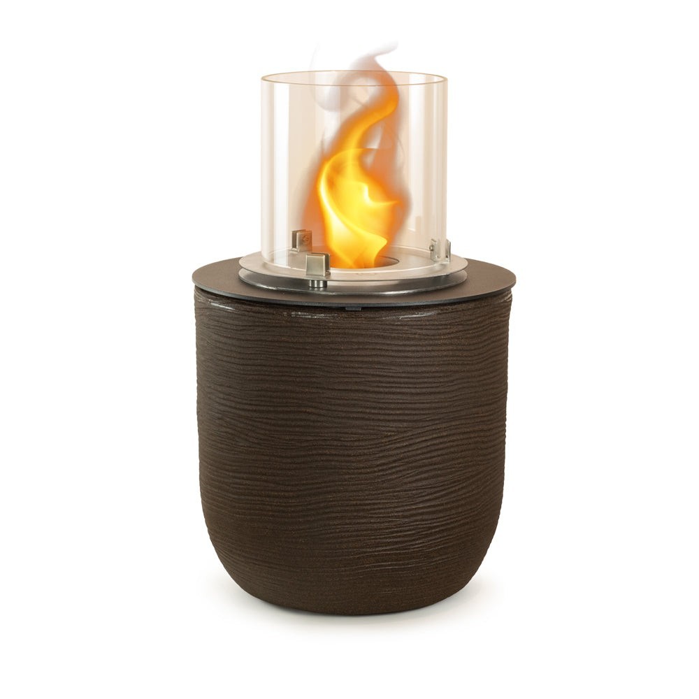 Bioethanol fireplace brazier for indoor outdoor use RAFFAELLO Terra Marrone d.35 x h55
