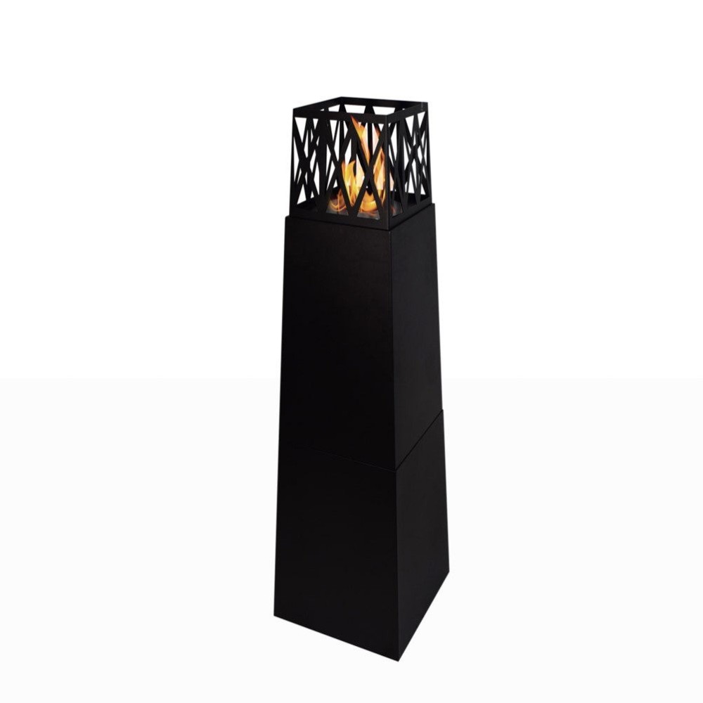 Outdoor bioethanol fireplace Vulcano Nero 40x40x145