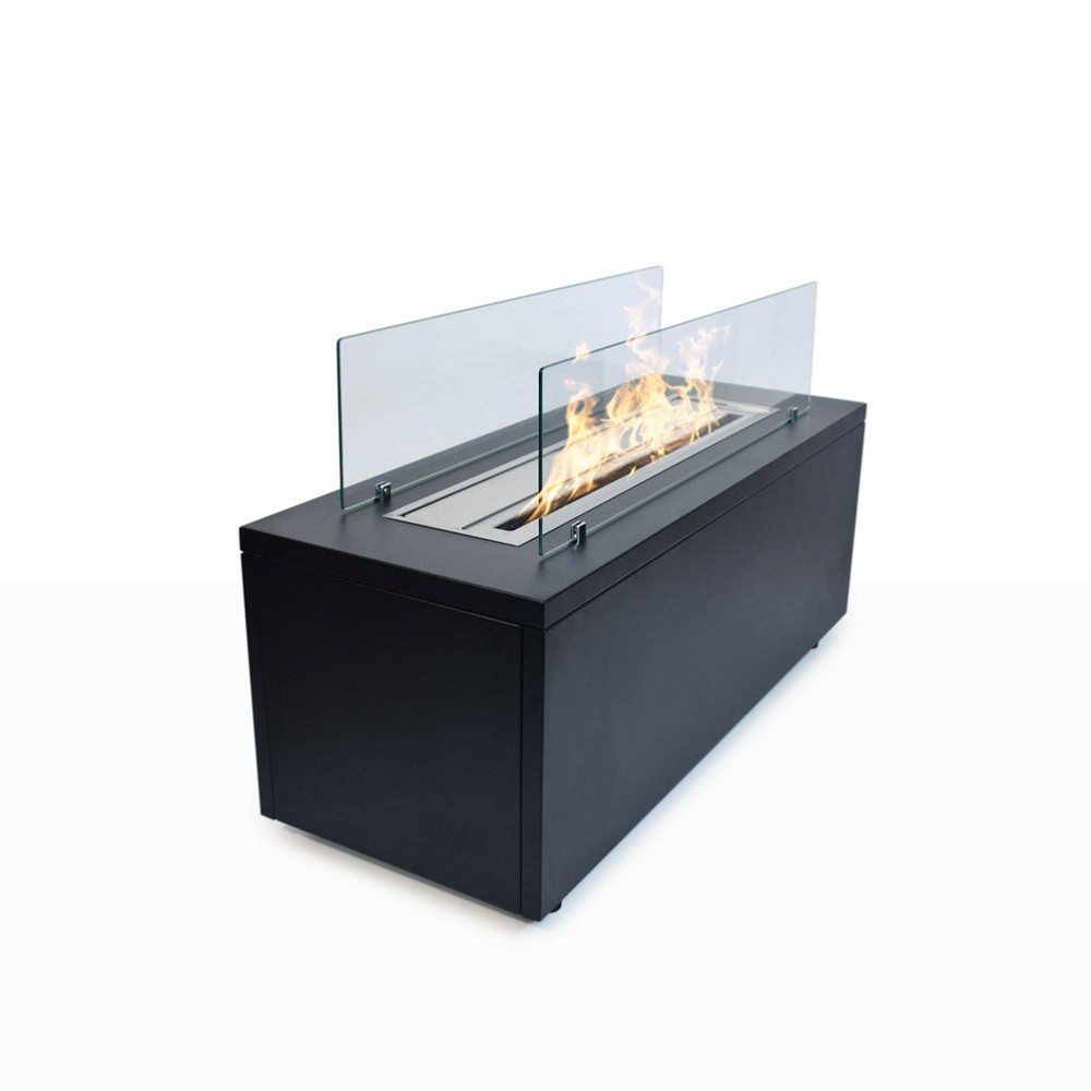 Indoor outdoor bioethanol fireplace CARAVAGGIO Black L100xP40xH40 cm