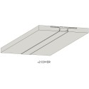 Preassembled plasterboard with recessed aluminum profile Carrara P – 2 meters and 2 covers included