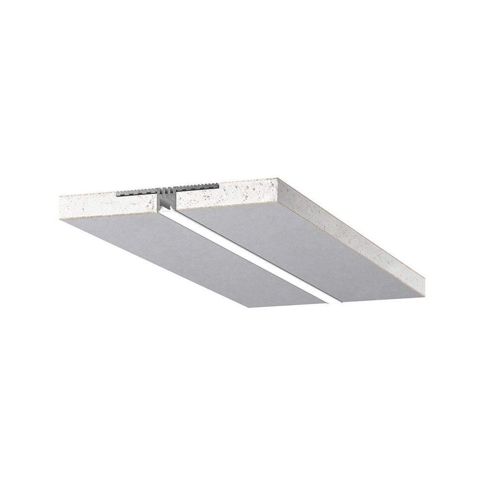Preassembled plasterboard with recessed aluminum profile Carrara P – 2 meters and 2 covers included