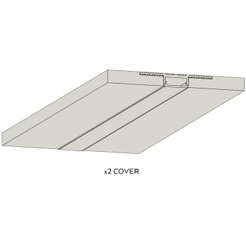 Preassembled plasterboard with recessed aluminum profile Carrara G – 2 meters and 2 covers included
